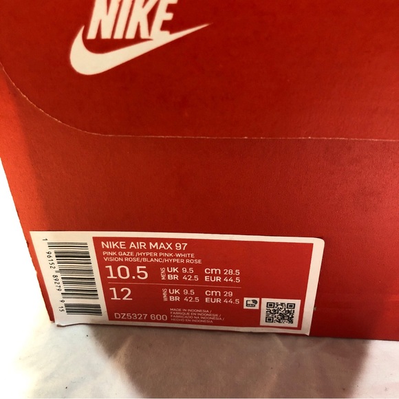 Nike Men’s Air Max 97 Pink Gaze / White / Black / DZ5327 600 Size 10.5 New - Picture 2 of 13